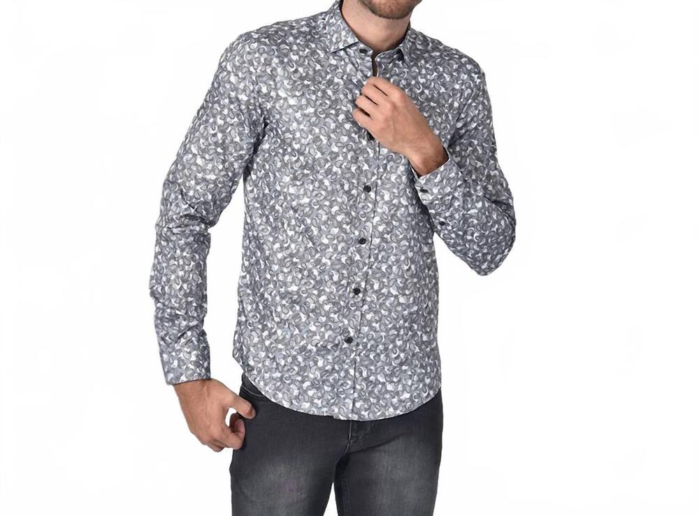 NEW EIGHT X paisley button down shirt in grey
